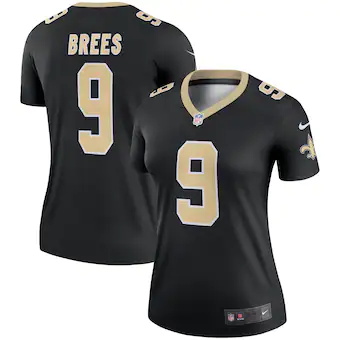 womens nike drew brees black new orleans saints legend jers